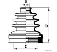 Herth+Buss Jakoparts Fuelles Eje Motriz Delantero para Mitsubishi Espacio
