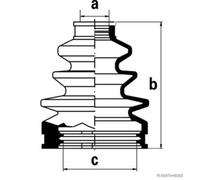 Herth+Buss Jakoparts Juego de Fuelles Eje Motriz Delantero para Toyota Franco