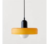 Hertl Lámpara colgante de cristal naranja de estilo nórdico, estilo vintage, for cafetería, lámpara de techo for cocina, isla, comedor, dormitorio, pasillo, bar, sala de estar (Color : Orange+black)