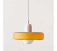 Hertl Lámpara colgante de cristal naranja de estilo nórdico, estilo vintage, for cafetería, lámpara de techo for cocina, isla, comedor, dormitorio, pasillo, bar, sala de estar (Color : Orange+beige)