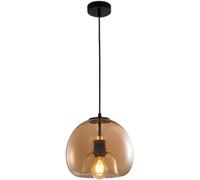 Hertl Lámpara colgante de cristal pastoral francesa, lámpara de araña de un solo cabezal con base E27, accesorios de iluminación de montaje empotrado, mesita de noche, balcón, comedor, decoración de t