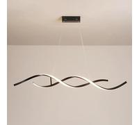 Hertl Lámpara colgante de techo LED, lámpara colgante en espiral moderna, lámpara lineal, accesorio de iluminación for isla de cocina, lámpara colgante de 3 modos de color for comedor, bar, cafetería,