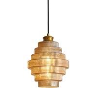 Hertl Lámpara de araña de estilo americano, pantalla de luz colgante de cristal con personalidad creativa, lámpara colgante de techo de montaje empotrado, accesorios de iluminación for decoración de i