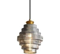 Hertl Lámpara de araña de estilo americano, pantalla de luz colgante de cristal con personalidad creativa, lámpara colgante de techo de montaje empotrado, accesorios de iluminación for decoración de i