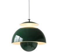 Hertl Lámpara de araña de metal de estilo nórdico, pantalla de luz colgante de color creativo, lámpara colgante LED de tres tonos, lámpara colgante de techo integrada, dormitorio comedor decorado con