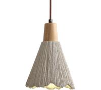 Hertl Lámpara de araña de una sola cabeza con boca de caracol E27, pantalla de luz colgante de hormigón con personalidad creativa, lámpara colgante de cemento de estilo industrial, accesorios de ilumi