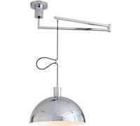 Hertl Lámpara de techo colgante industrial moderna y contemporánea con brazo oscilante y brazo largo, lámpara colgante de cúpula grande, accesorio de altura ajustable for comedor, cocina, isla, restau