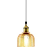 Hertl Lámpara de techo de estilo retro americano con base E27, lámpara colgante de una sola cabeza, personalidad creativa, lámpara de techo de vidrio coloreado for cocina, isla, comedor, dormitorio, p