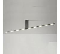 Hertl Lámpara de techo de montaje semiempotrado lineal moderna dorada, aplique de techo LED de 22W 3000K, lámpara de techo de barra larga con tira negra minimalista, luz blanca for pasillo for sala de