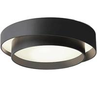 Hertl Lámpara de techo doble de hierro forjado, accesorios de iluminación de decoración moderna y sencilla, luz de techo ajustable con temperatura de tres colores, lámpara de techo con protección ocul