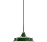 Hertl Lámparas colgantes de esmalte industrial vintage Poste verde Restaurante Lámpara colgante de metal nostálgica for cocina Isla Tienda Lámpara de techo Lámpara