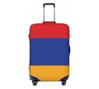 HERTqwop Funda de equipaje con la bandera de Armenia, protector antiarañazos, para equipaje de 18 a 32 pulgadas, Black, L