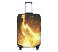 HERTqwop La impresionante funda protectora de equipaje Phoenix antiarañazos se adapta a equipaje de 18 a 32 pulgadas, Black, L