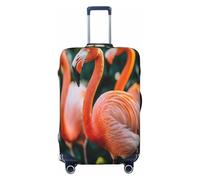 HERTqwop The Mystery of The Flamingo - Funda protectora antiarañazos, para equipaje de 18 a 32 pulgadas, Black, M