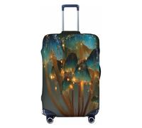 HERTqwop The Secret of Mushrooms - Funda protectora antiarañazos, para equipaje de 18 a 32 pulgadas, Black, S