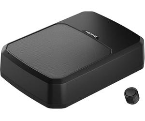 Hertz DBA 201 F Subwoofer Activo 200 mm, 220W RMS, 440W Pico, Amplificador Clase AB, Diseño Ultra Slim 79 mm, Control Remoto, Caja de Aluminio, Montaje Bajo Asiento