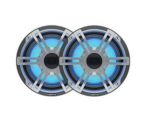 Hertz Hex 6.5 S-LD-G - Altavoces (16,5 cm, para embarcación con iluminación | 8x65 W a 4 ohmios, en puente 4x200 W, Hi-Res 24bit/96kHz, DSP de 14 canales, 8 entradas de alto y bajo nivel, THD 0,05%