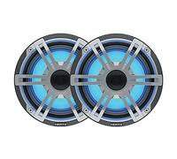 Hertz Hex 6.5 S-LD-G - Pareja de Altavoces coaxiales Marinos de 2 vías de 165 mm con Rejilla Deportiva Gris, Cono de Polipropileno tratado UV, certificación IP65 e iluminación LED RGB integrada