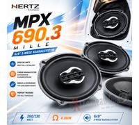 Hertz MPX 690.3 Altavoces 6x9 Coaxial 3 Bidireccional 260W Line Mil Pro Top Gama