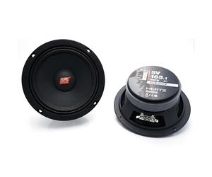 Hertz SV 165.1 Altavoz Midrange 165mm con Cono Papel Prensado, Estructura Acero Estampado, 400W, 100W RMS, 4 Ohmios, Sistemas SPL, Montaje Puerta, Negro