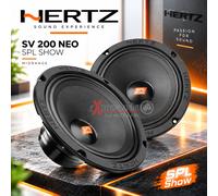 Hertz SV 200 Neo par de woofers 200 mm, 500 W | papel prensado hidrófugo, 8 pulgadas, 200 W RMS, 4 Ohm, imán de neodimio, 100 dB, 100-8000 Hz, profundidad 83,8 mm