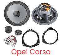 Hertz UNO K 165 Compo Altavoces Cajas Set Compatible para Opel Corsa C (X01)