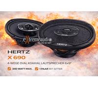 Hertz Uno X 690 Altavoz coaxial de 4 vías 6x9, 340 vatios, 1 par
