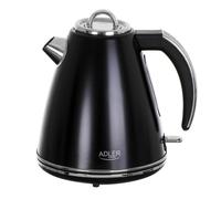 Hervidor - ADLER - AD 1343 - Metal negro - 1,5 L - 2200 W - Base giratoria 360