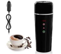 Hervidor agua electrico para coche, 12 V/24 V Pequeño Portatil Calentador agua para camión, Termo agua caliente de viaje con control de temperatura, 420 ml Tazas de calienta para Té Café y Leche