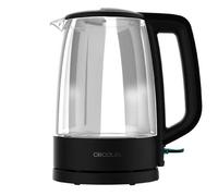 Cecotec Hervidor Eléctrico de Agua de 1,7 L ThermoSense 320 Clear. 2200W, Cuerpo de Vidrio de Borosilicato, Indicador Luminoso, Base con Giro 360º, Sistema de Seguridad