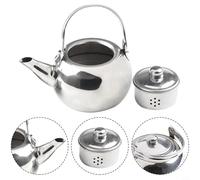 Hervidor de acero inoxidable con mango resistente al calor para uso en estufas, diseñado para camping, café, té y aventuras al aire libre (14 cm)