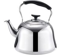 Hervidor de acero inoxidable con silbato de acero inoxidable con filtro, estufa de gas, cocina de inducción, hervidor universal con silbato (1,5 L)