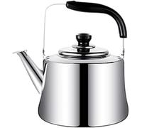 Hervidor de acero inoxidable con silbato, gran capacidad, diseño retro, compatible con todos los tipos de estufas, incluyendo inducción, ebullición rápida