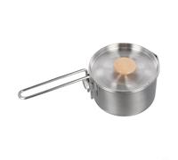 Hervidor de acero inoxidable para exteriores de 1 litro con lazo para colgar para fuego o estufa, adecuado para hervir agua y preparar bebidas calientes en cualquier lugar