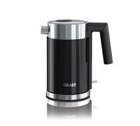 Hervidor de acero inoxidable WK 402 negro de GRAEF con 1 litro de capacidad, filtro antical extraíble, contacto central de 360°, desconexión automática