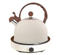 Hervidor de agua | 2,5 l hervidor silbador de estilo vintage | apto para placa de cocción, para casa, cocina, apartamento, picnic, camping, patios, porches, jardines, césped, fiestas