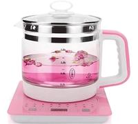 Hervidor de agua automático de vidrio grueso, tetera eléctrica negra para el hogar y la cocina, pequeños electrodomésticos de cocina, vidrio de borosilicato.