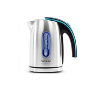 Cecotec Hervidor de Agua Eléctrico ThermoSense 220 Steel. 1,2 litros, Libre de BPA, 1630 W de Potencia, Base 360º, Filtro Antical Desmontable, Doble Sistema de Seguridad, Acero Inoxidable