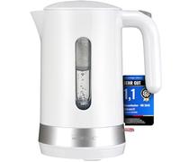 Hervidor de agua Clatronic 1,8 l | 2200 W para un calentamiento rápido | Sin BPA | Indicador de nivel de agua | Base giratoria de 360° con enrollador de cable | Hervidor | WK 3840 blanco