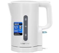 Hervidor de agua Clatronic 1 l | 900 W | Sin BPA | Manejo con una sola mano | Indicador de nivel de agua | Hervidor | Protección contra sobrecalentamiento | WK 3834 blanco