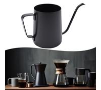 Hervidor de agua con cuerpo de acero inoxidable 304 y boquilla estrecha de cuello de cisne para una técnica de preparación deliberada (negro 250 ml)