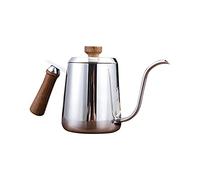 Hervidor de agua de acero inoxidable 304 con cuello de cisne para verter sobre café, tetera de goteo a mano, tetera, cafetera, etc. (Tamaño: 600 ml)