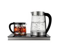 Hervidor de agua de cristal, 1800 W, 2,5 L/1 L, acero inoxidable, pantalla táctil, pantalla LCD, cable de alimentación, función de mantenimiento del calor, infusor de té eléctrico multifuncional, para