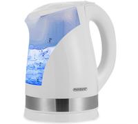 Hervidor de agua diseño moderno 1,7 L Blanco/Plata