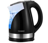 Hervidor de agua diseño moderno 1,7 L Negro/Plata