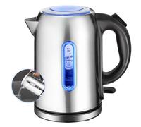 Hervidor de Agua Eléctrico 1,7 Litros, Calentador Agua 2200w, Tetera Calentadora, Base 360º Con Protección Sobrecalentamiento, Acero Inoxidable, Libre De BPA, Indicador del Nivel de Agua