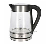 Hervidor de agua eléctrico con luz led edm 07657 cristal 1850-2200 w 1,7 l