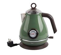 Hervidor de Agua Eléctrico, Hervidor Eléctrico de Pintura Retro con Base Giratoria de 360 grados Hervidor de Té Eléctrico de 1.7L con Pantalla de Temperatura Apagado Automático(Atrovirens)