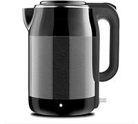 Hervidor de agua eléctrico inalámbrico de acero inoxidable, silencioso, 1,7 l, sin BPA, protección contra ebullición en seco, control de temperatura, ahorro de energía, color negro, talla ún