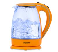Hervidor de agua LED 1,7L vidrio Naranja